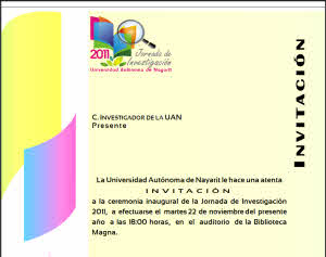 Invitación a la Jornada de Investigación 2011