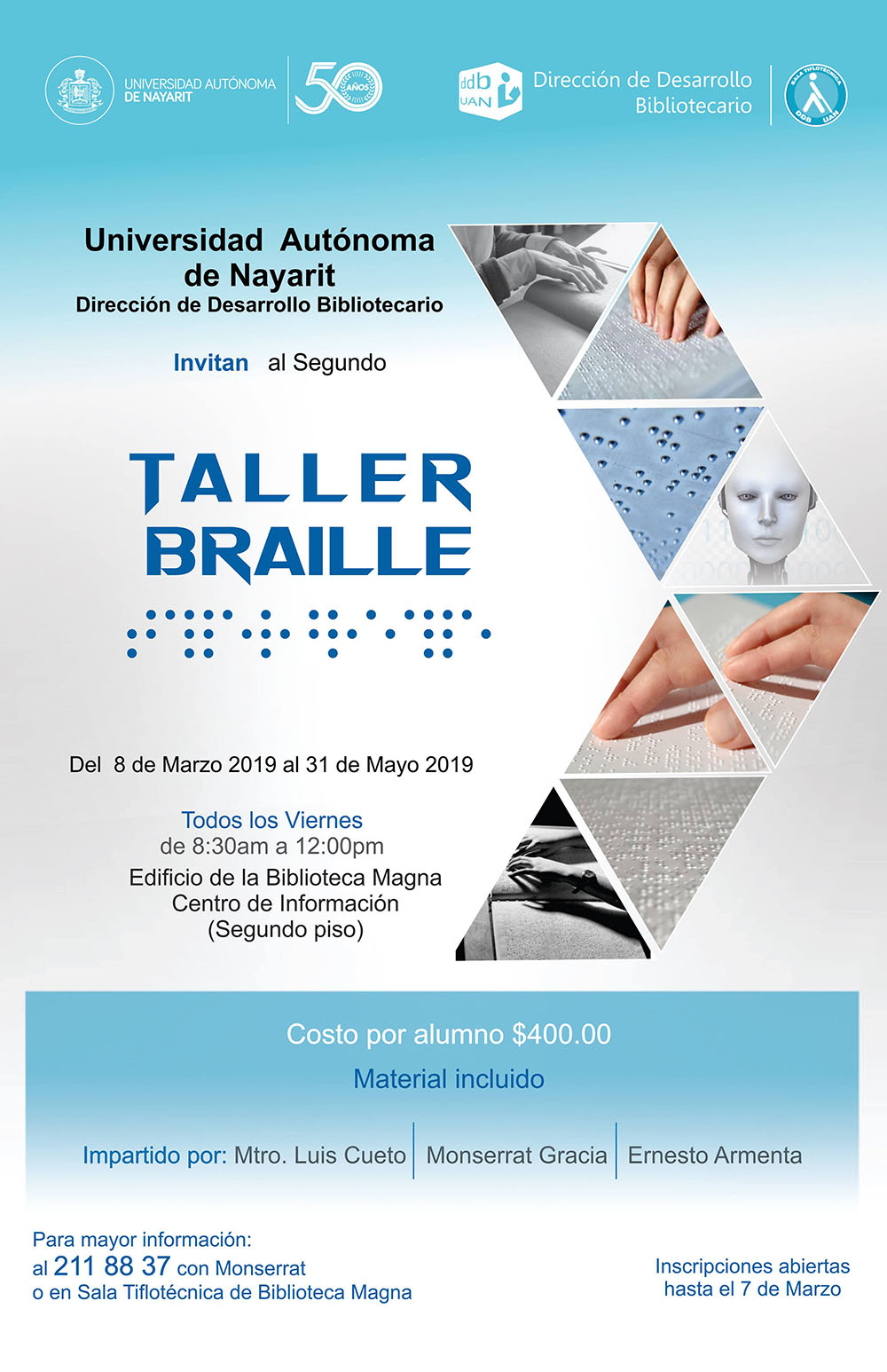 Invitación al segundo taller Braille