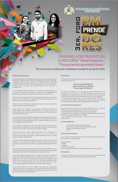 Pasarela de Proyectos Nivel Superior 2013