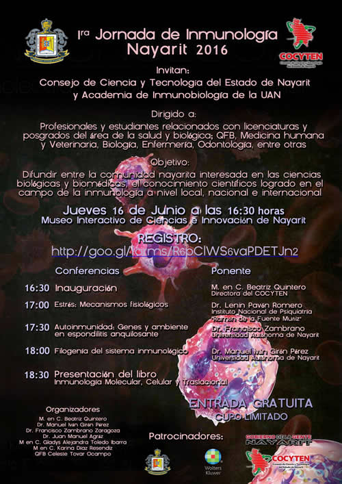 1era Jornada de Inmunología Nayarit 2016