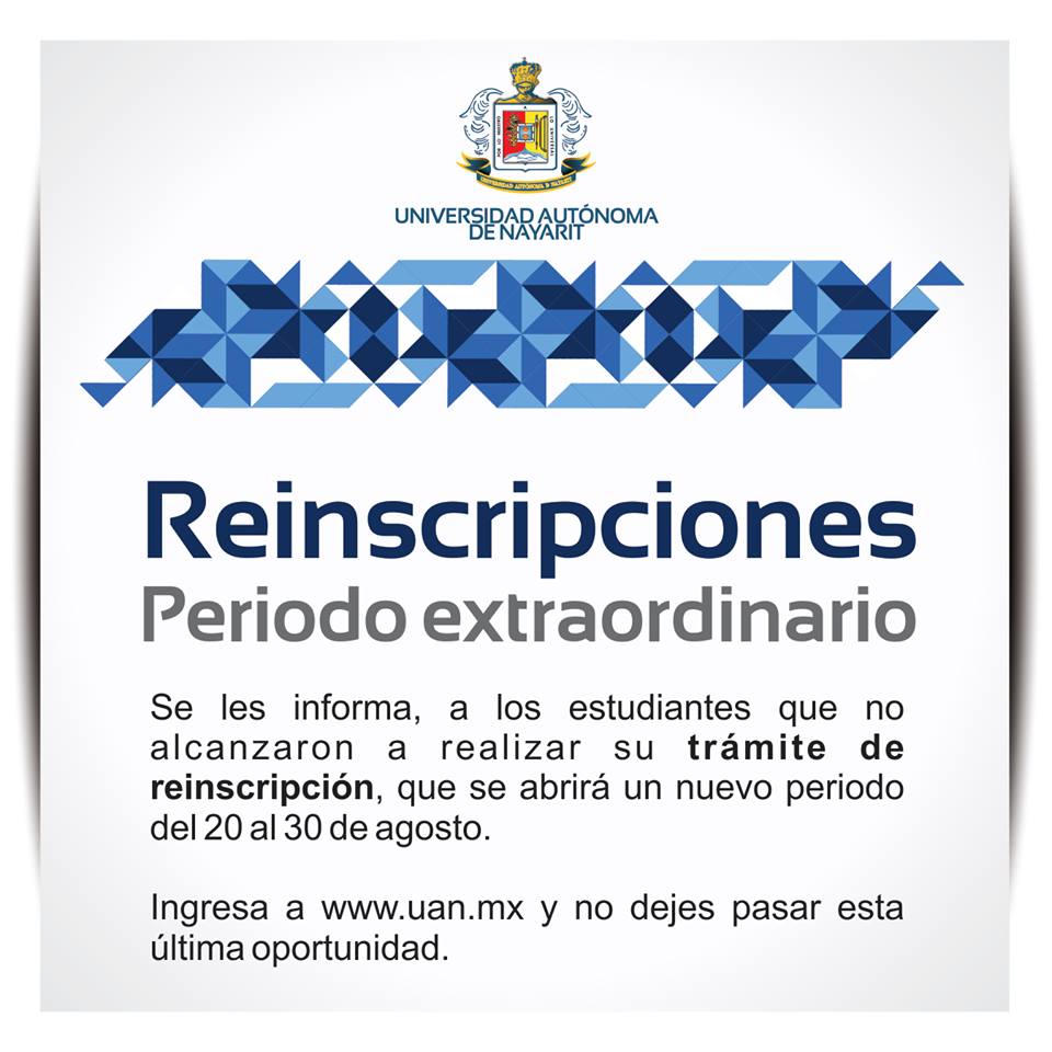 Prórroga reinscripciones 